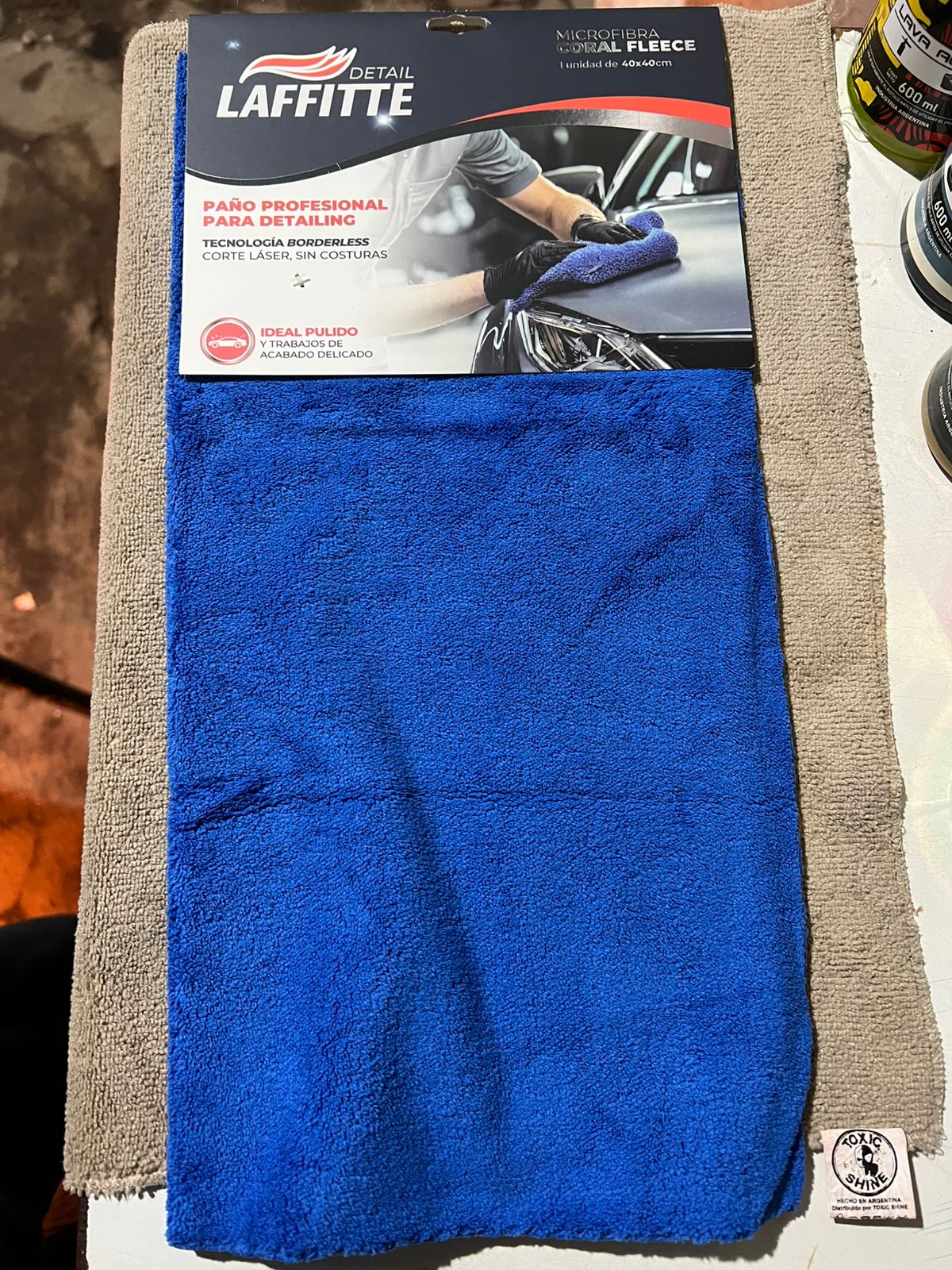 Microfibra Laffitte 40x40 cm con corte láser sin bordes PARA CERA O PULIDO