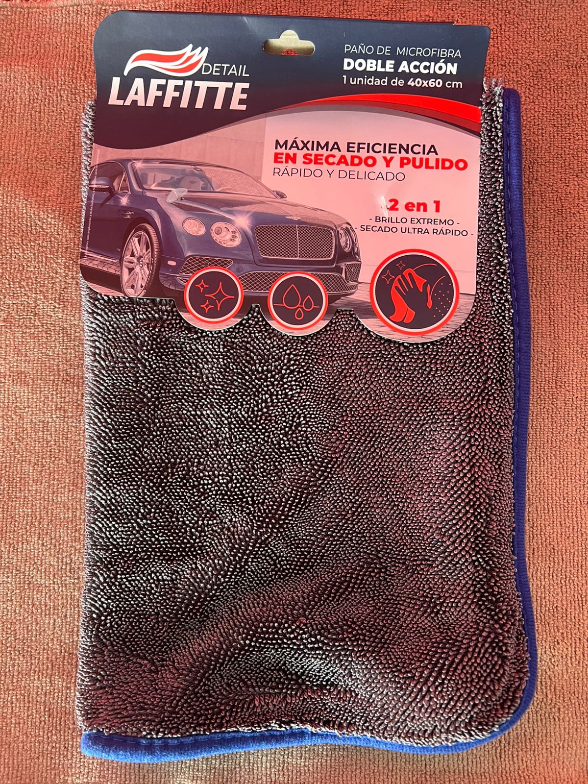 Microfibra Doble Acción Secado y Pulido 40x60 cm – Laffitte