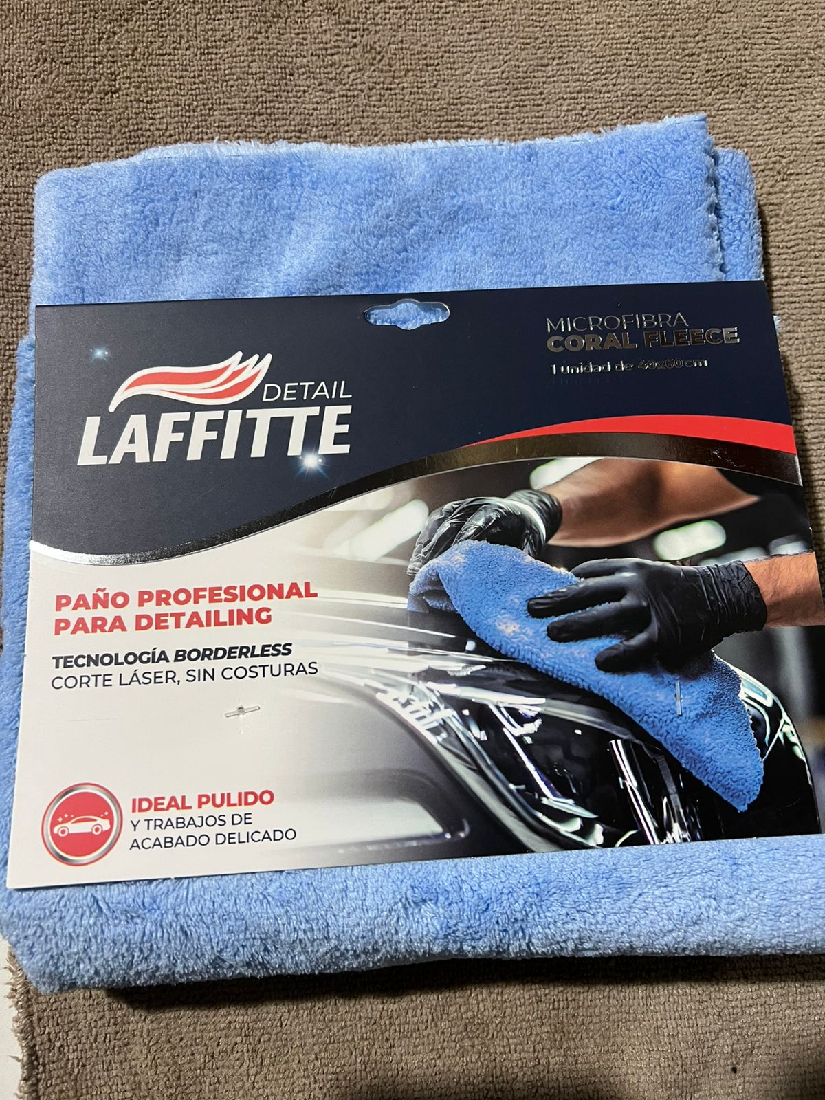Microfibra Laffitte 60x40 cm con corte láser sin bordes ni costuras- PARA CERA O PULIDO