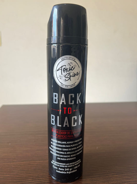 Back to Black  revividor de plasticos  en aerosol – Toxic Shine