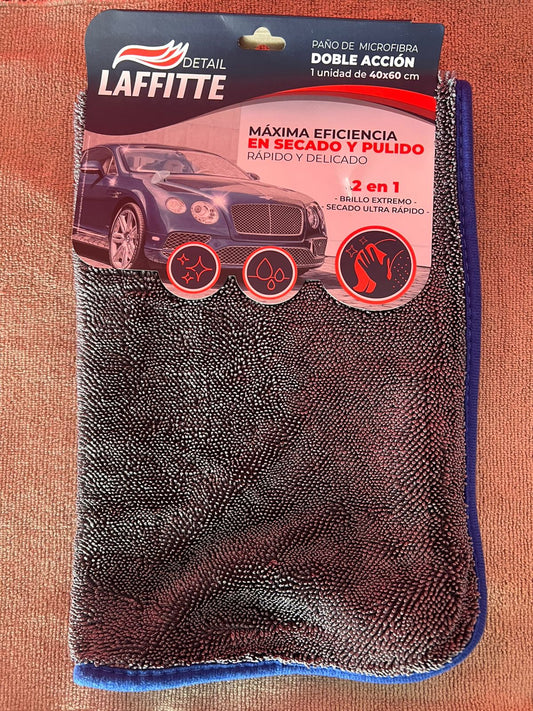 Microfibra Doble Acción Secado y Pulido 40x60 cm – Laffitte