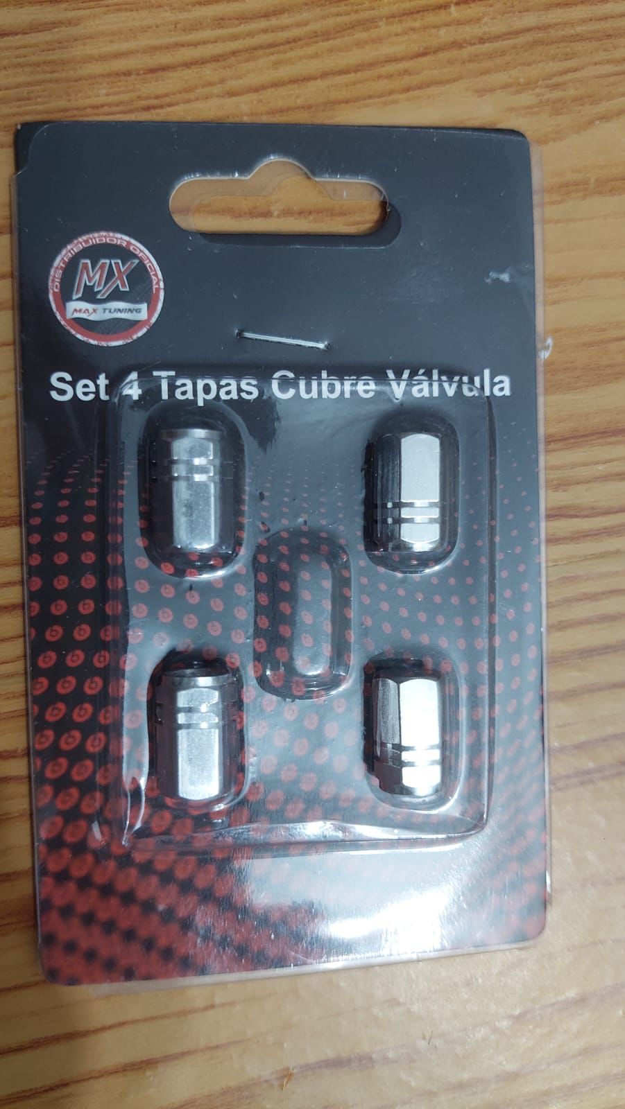 Set de 4 Tapas Cubre Válvulas – Universales para Auto y Moto- ROJO - AZUL - NEGRO - PLATA